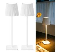 LuminexDesigns Lampada da tavolo senza fili 2 pezzi Bianco VELA TL02