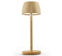 LuminexDesigns Lampada LED da Tavolo Senza Fili in Bambù - Ricaricabile Lampada da Comodino Touch Dimmerabile, Stile Bohémien, Impermeabile, Luce d’Ambiente per Camera, Soggiorno e Esterno-BAMO TL11