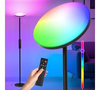 LuminexDesigns Lampada LED da terra, 36W super luminosa, dimmerabile 2700K-6500K RGB, telecomando e controllo touch, lampada moderna per soggiorno, camera da letto, ufficio