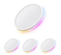 LuminexDesigns Plafoniera LED Smart Dimmerabile 24W con Telecomando e Controllo WiFi - Lampada da Soffitto Ultra Sottile con Retroilluminazione RGB, Alexa e Google Assistant, per Soggiorno e Camera