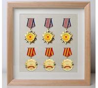 Luminexia Espositori Decorativi per medaglie in Legno massello,Cornice per medaglia,Scatola per medaglie Maratona,Cornice per Scatola 3D Profonda,per visualizzare medaglie di Guerra/Militari/Sportive
