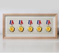 Luminexia Espositori Decorativi per medaglie in Legno massello,Cornice per medaglia,Scatola per medaglie Maratona,Cornice per Scatola 3D Profonda,per visualizzare medaglie di Guerra/Militari/Sportive