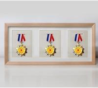 Luminexia Espositori Decorativi per medaglie in Legno massello,Cornice per medaglia,Scatola per medaglie Maratona,Cornice per Scatola 3D Profonda,per visualizzare medaglie di Guerra/Militari/Sportive