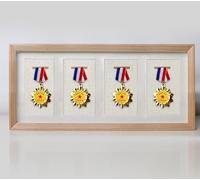 Luminexia Espositori Decorativi per medaglie in Legno massello,Cornice per medaglia,Scatola per medaglie Maratona,Cornice per Scatola 3D Profonda,per visualizzare medaglie di Guerra/Militari/Sportive