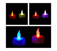Relaxdays 24x Lumini LED, Cambiamento di Colore, Decorazione Senza Fiamma, A Batterie, Candeline, Colorate
