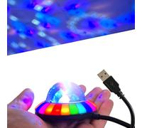 LuminKing Discoball - Illuminazione per feste controllata dalla musica con connessione USB, portatile e leggera