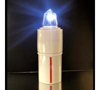 LUMINO ELETTRONICO VOTIVO PER CIMITERO - EXTRADURATA BATTERIA LOCULO: 1,5 ANNI / OSSARIO: 8 MESI | Candele led a batteria cimitero extradurata 245/547 giorni. (BIANCO INTERMITTENTE, GRANDE - LOCULO)