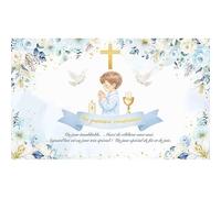 Luminora 1,8x1,1 m sfondo ragazzo blu Ma Première Communion (Francese)