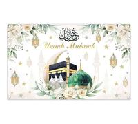 Luminora 1,8x1,1m Umrah Mubarak Sfondo Floreale Islamico Ramadan Mubarak Hajj Kaaba Lanterne Sfondo Decorazione Festa Musulmana Foto Banner Puntelli