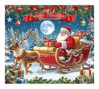 Luminora 1 pezzo 2,4x2,1m Buon Natale Babbo Natale Porta del garage Banner Renna Slitta Luna Inverno Pini Regali Sfondo Copertura Famiglia Vacanza All'aperto Forniture per feste