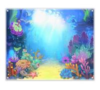 Luminora 10x8ft Estate Sotto Il Mare Sfondo Cartoon Oceano Sirenetta Principessa Ragazza Sfondo Compleanno Baby Shower Decorazioni Foto Banner Puntelli