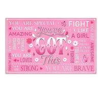 Luminora 182,9 x 109,2 cm rosa You've Got This sfondo per la sensibilizzazione sul cancro al seno mese incoraggiamento slogan sfondo donne salute potere Decor Photo Banner puntelli
