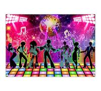 Luminora 2,1 x 1,5 m Disco Party Sfondo anni '70 anni '80 90 Disco Dance Flash Balls Sfondo Let's Glow Crazy Neon Compleanno Banner Party Foto Puntelli Forniture