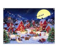 Luminora 2,1 x 1,5 m inverno Natale zenzero casa villaggio città sfondo