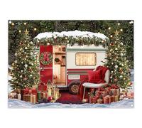 Luminora 2,1 x 1,5 m Natale rosso e bianco RV sfondo foresta innevata albero di Natale regali sfondo auto da turismo luce brillante caldo decorazione casa foto banner puntelli