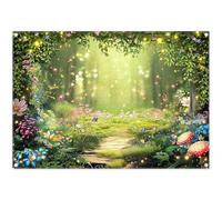 Luminora 2,1 x 1,5 m tessuto incantato foresta sfondo fiaba paese delle meraviglie bosco sfondo magico primavera feste decorazioni per bambini foto banner puntelli