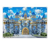 Luminora 2,1 x 1,5 m tessuto medievale castello blu sfondo cavaliere reale pietra parete fotografia sfondo bambini principe ragazzo festa di compleanno decorazioni Photo Booth puntelli