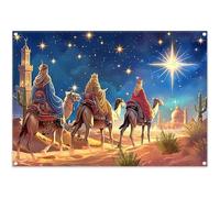 Luminora 2,1x1,5m Día de los Reyes Magos Sfondo Tre Re Stella di Betlemme Sfondo del deserto Natività di Natale Decorazione per le vacanze Banner fotografico Puntelli