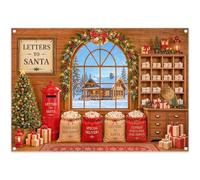 Luminora 2,1x1,5m Sfondo a tema Lettere di Natale per Babbo Natale Scena