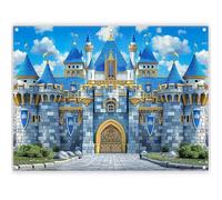 Luminora 2,4 x 1,8 m tessuto medievale castello blu sfondo cavaliere reale pietra parete fotografia sfondo bambini principe ragazzo festa di compleanno decorazioni Photo Booth puntelli