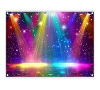 Luminora 2,4x1,8 m sfondo disco arcobaleno palco anni 70 80 90 musica danza