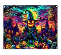 Luminora 3 x 2,4 m Halloween Maga Fluorescenza Zucca Gran Mago Sfondo