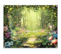 Luminora 3 x 2,4 m Tessuto Foresta Incantata Sfondo Fiaba Paese delle Meraviglie Bosco Sfondo Magico Primavera Decorazioni Festa Bambini Foto Banner Puntelli