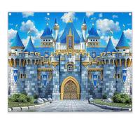 Luminora 3 x 2,4 m tessuto medievale castello blu sfondo cavaliere reale pietra parete fotografia sfondo bambini principe ragazzo festa di compleanno decorazioni Photo Booth puntelli