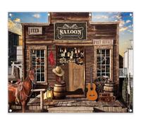 Luminora 3x2,4 m sfondo cowboy western bar rustico campagna fotografia