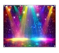 Luminora 3x2,4 m sfondo disco arcobaleno palco anni 70 80 90 musica danza