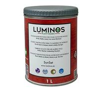 Luminos LUM1119 - SUNSET -Impregnante e finitura protettiva per legno bio. Lasur all'acqua - Rosso 1L