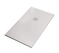 Luminosa ArredoBagno Piatto Doccia Mineralmarmo 100x150 - Effetto Pietra Antiscivolo con GELCOAT - Modello Roma Bianco - Griglia e piletta Incluse