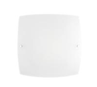 Luminosa Lighting Merano Delta 30cm Plafoniera a Filo Vetro Bianco Satinato Metallo Cromo LED E27