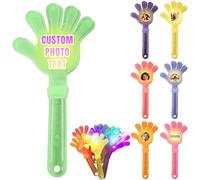 Luminosi Battimani da Festa Clappers Personalizzati con Foto Testo Nome, Mani Finte in Plastica Strumenti di Rumore, Accessori Tifo da Stadio, Ideali per Feste Concerti Eventi Sportivi (Lumino)