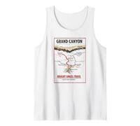 Luminoso Angelo Trail Vintage Mappa Grand Canyon South Rim AZ Canotta