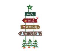 Luminoso Babbo Natale Decorazione Della Porta A Prova di Tempo Decori di Vacanze Striscioni Per Interni Esterni Spazio Riutilizzabile Decori di Carta