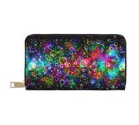 Luminoso Bella Arte Colorata Lunga Finta Pelle Frizione Chic Elegante Portafogli Da Donna Per Le Donne Moderne Porta Carte Di Grande Capacità E Tasche Organizzatori Borsa Durevole Borsa Per I Viaggi