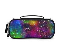 Luminoso colorato astratto Galaxy Universo astuccio portapenne portatile con cerniera Borsa da viaggio per trucchi Organizzatori di cancelleria per l'home office