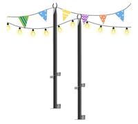 luminoso da esterno - 4 piedi - luminoso da esterno per terrazza | Supporto per illuminazione da patio con clip fissa e base di sospensione per caffè, prato, retro collo