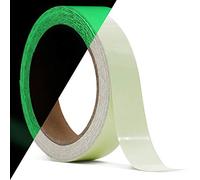 Luminoso Nastro Adesivo 10m x 25mm, Verde Fluorescente Nastro, Nastro Bagliore Nel Buio, Nastro Sicurezza Autoadesivo Impermeabile per Scale, Pareti, Gradini e Cartello di Uscita