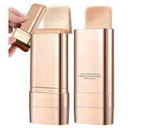 Luminous Dual-Ended Concealer Foundation Stick, Korean 2 in 1 Dual-Ended Long-Lasting Concealer Foundation Stick with Brush, Full Coverage Matte Finish for Face Makeup (#02 Natural)