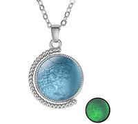 Luminous Eight Planets Double-Sided Rotating Pendant Necklace Universe Guardian Star Shining Uranus Clever fashion