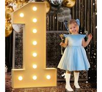 Luminous Figure Letter,1-9 Warm Light LED Number Lights, Wedding Marquee Light Up Letter Light, Large Cardboard Numbers, Home Party Bar Wedding Festival Birthday Baby Shower Decor ( Size : 1_120CM )