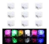 Luminous Ice,Ghiaccio Luminoso,Multicolore Cubo Ghiaccio LED Ice Cube,Cubetti di Ghiaccio Luci,Cubetti di Ghiaccio a LED,Cubetti Ghiaccio Luminosi,Cubetti di Ghiaccio Acrilico per Bar,Balli,Feste,9PC