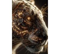 Luminous Mechanical Animal Journal - Glowing Steampunk Fantasy Notebook | Dreamy Zen Surreal Art Writing Notebook