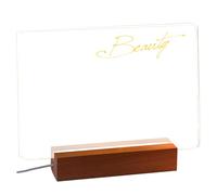 Luminous Note Display, Transparent Writing Slate, Color Change with Markers, Bright Edge Light Message Board, Desktop Memo Board with, Home Reminder Boardd for Kitchen