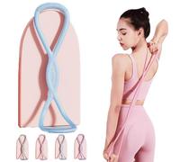 luminous resistance bands, Figure 8 Resistance Bands with Handles, Open Shoulder Elastic for Working Out, Fullbody Yoga Pulling Rope for Working Out, Arm, Chest (Blue 25lb)