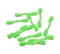 Luminous Rod Tip Clips 10pcs Portable Night Fishing | 10pcs pack, bright green glow, visible in dark, ABS material, easy per snap-on design