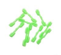 Luminous Rod Tip Clips 10pcs Portable Night Fishing | 10pcs pack, bright green glow, visible in dark, ABS material, easy per snap-on design
