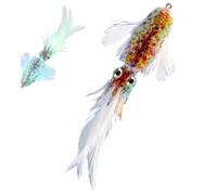 Luminous Squid Feather Fishing Lure with Soft Feather Tail (1Pcs)